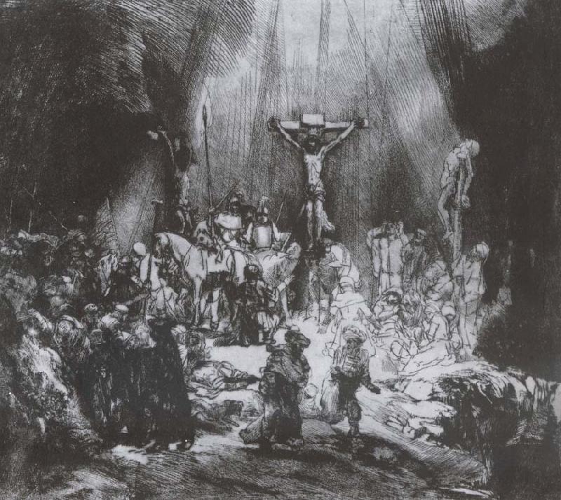 REMBRANDT Harmenszoon van Rijn The dire cross, state ii